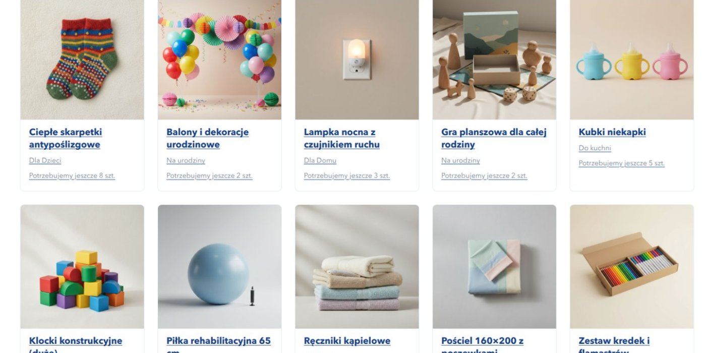 Fundacja „Dom w Łodzi” — wtyczka WordPress do rezerwacji prezentów