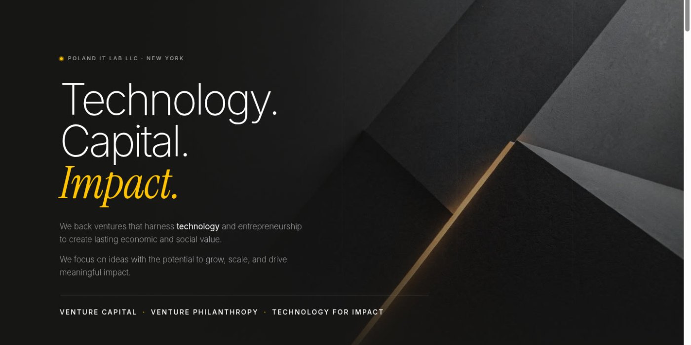 Poland IT Lab — strona funduszu impact venture